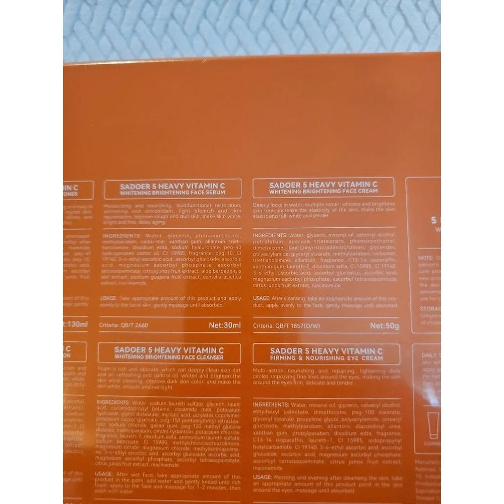New Sadoer 5x Vitamin Sun‎ Active  Skincare 6 Pcs Set